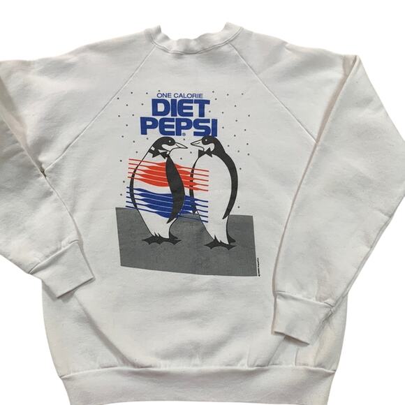 Vintage 1990 Diet Pepsi Crewneck Sweatshirt Size L Unisex - Picture 2 of 7